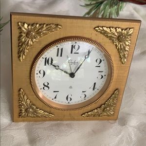 Swiss table clock vintage original Bronze heavy